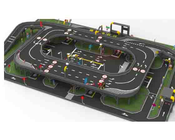 智能駕駛環(huán)境仿真實(shí)訓(xùn)裝置沙盤